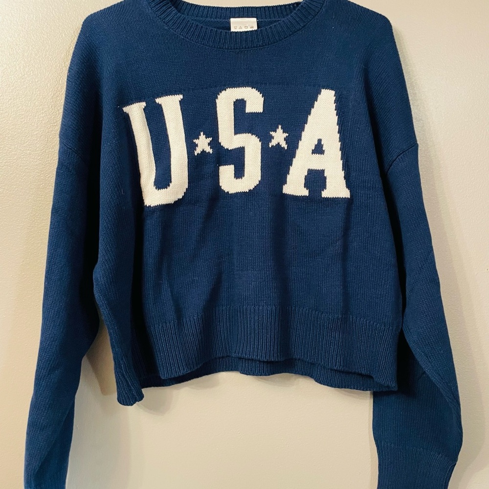 Serra Navy USA Crew Neck Sweater